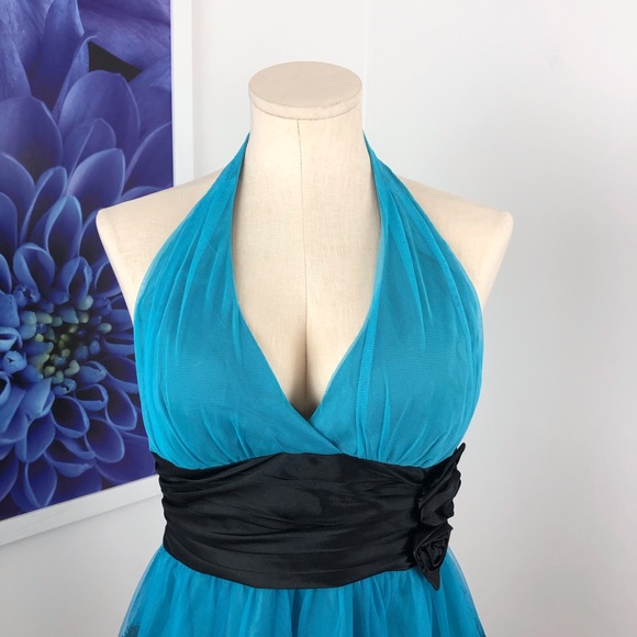 B. Smart Halter Tulle Party Prom Dress - Picture 5 of 7